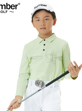 Number高尔夫儿童运动长袖T恤 ANB-C1422002
