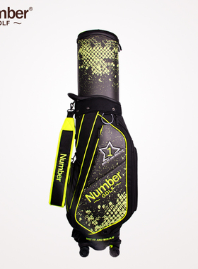 Number高尔夫球包伸缩拖轮男女通用防水耐磨新款便携式航空球杆包