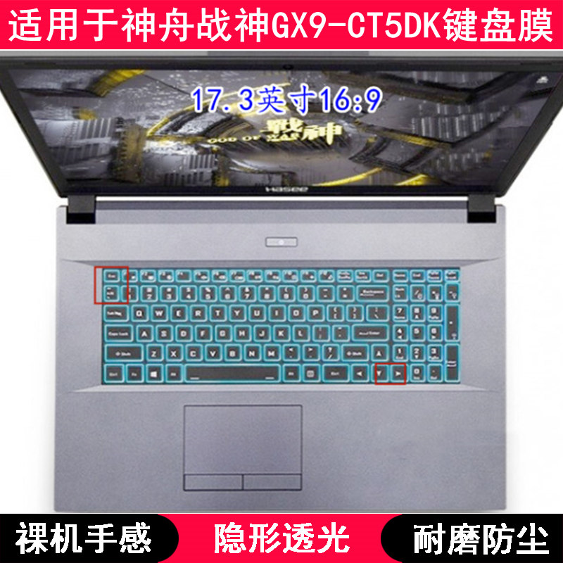 适用神舟战神GX9-CT5DK键盘保护膜17.3寸笔记本电脑按键字母可爱