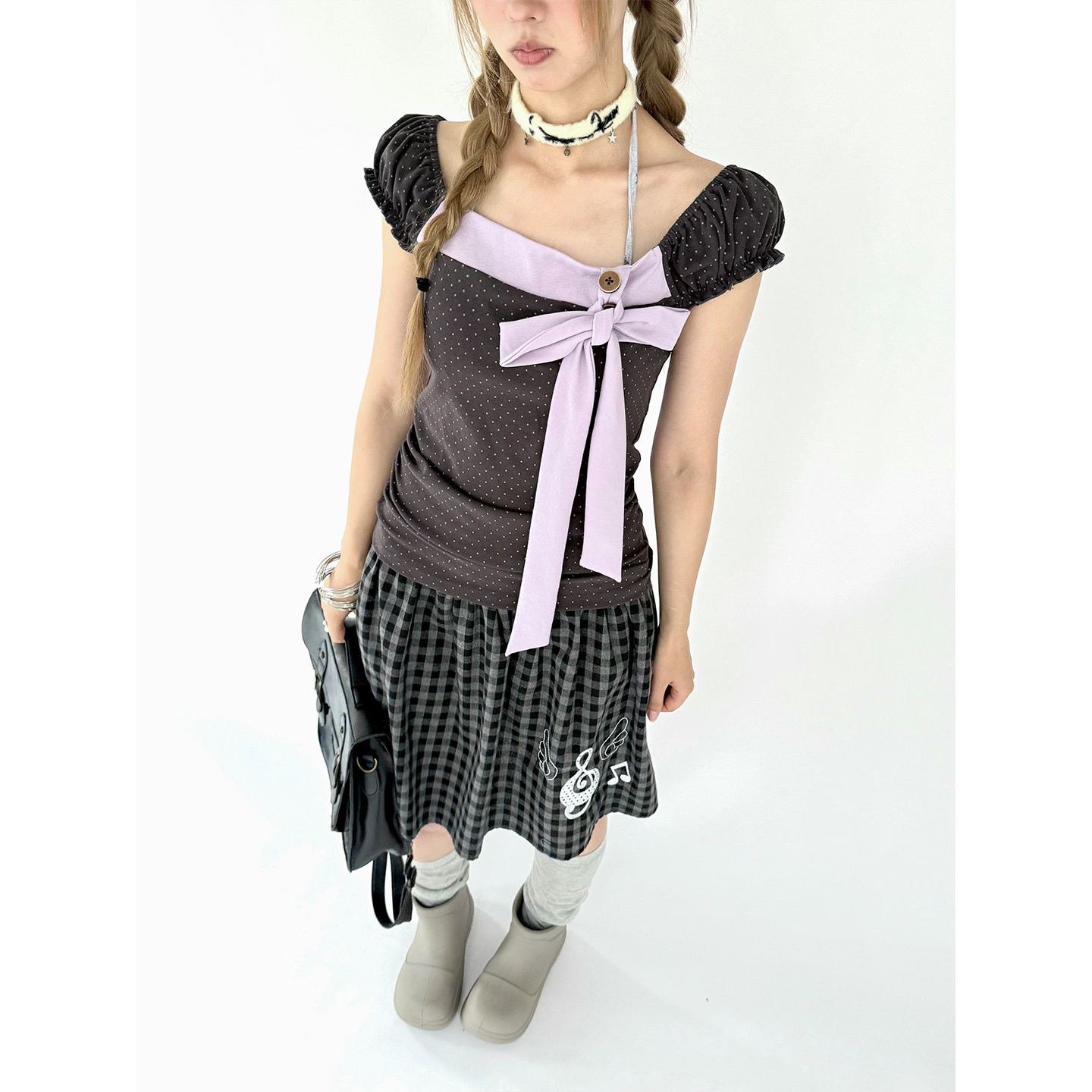 thumbnail for Kasugano too [6.17 20:00 New 9-fold with official discount] Kii Fuji short-sleeved top