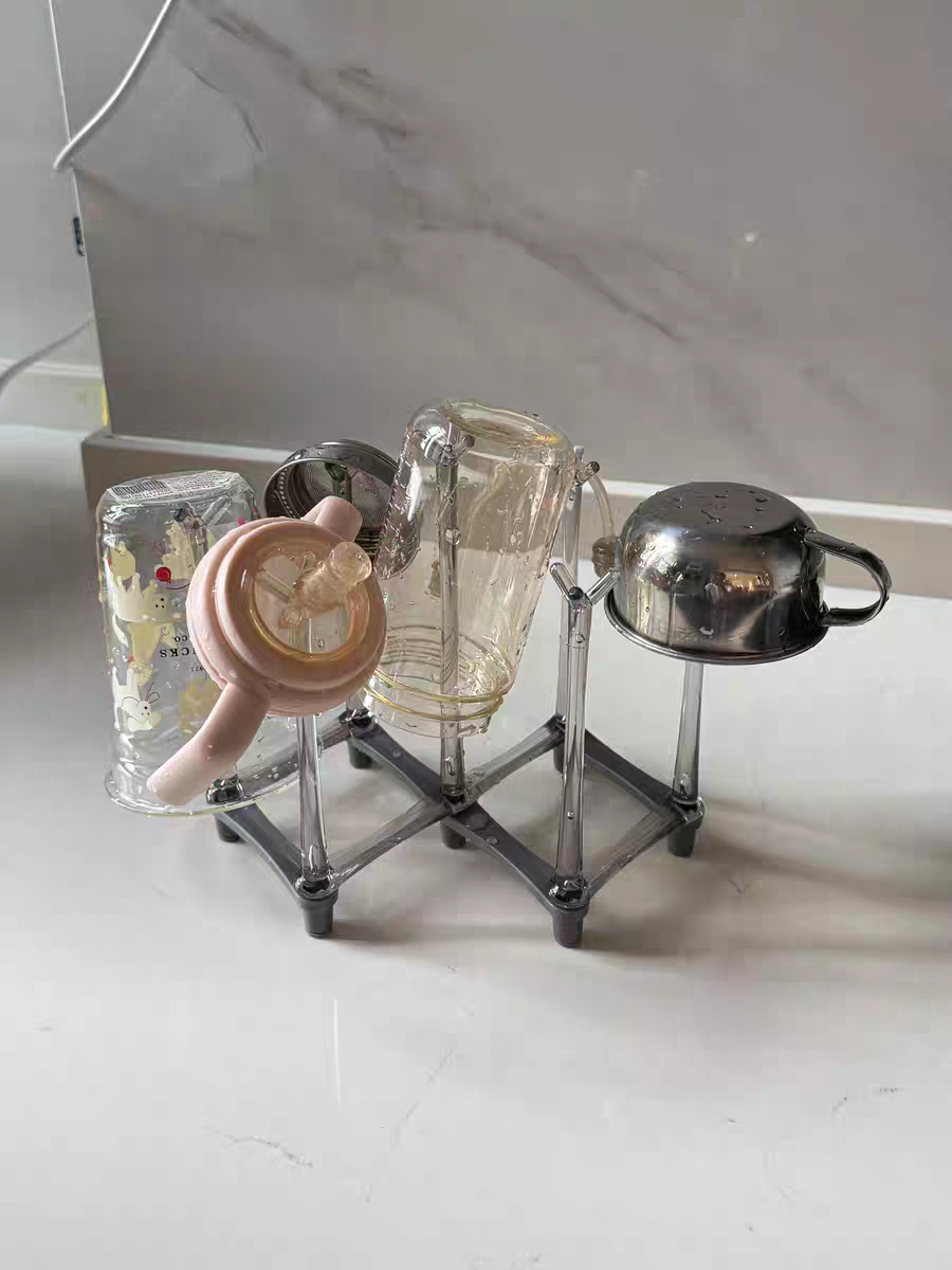 【厨房好物】可折叠沥水杯架高级感轻奢餐边柜桌面倒挂置物