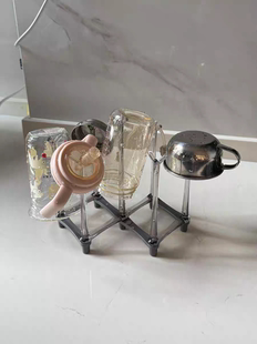【厨房好物】可折叠沥水杯架高级感轻奢餐边柜桌面倒挂置物