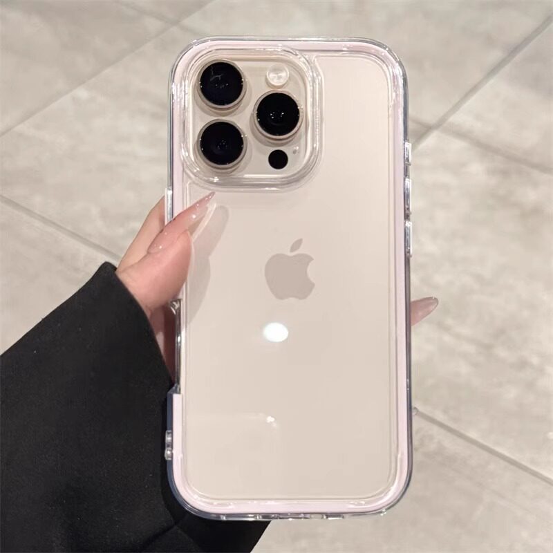 ins撞色适用苹果16promax手机壳新款iphone15pro粉色超薄高级感全包防摔ip14pro透明超好看13小众pm硅胶女款,3C数码配件,手机保护套/壳,淘宝优惠券,粉丝福利购,淘宝优惠卷