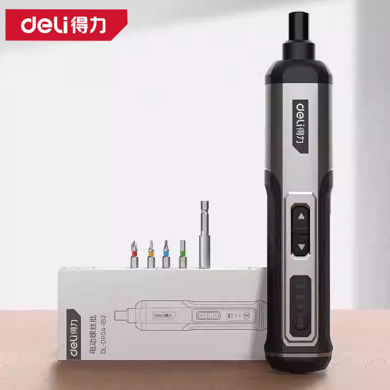 得力手持式电动螺丝批小型充电式家用大扭力精密电批DL-DP04-1B2