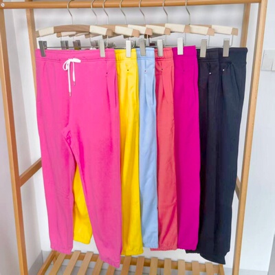 RL女士秋冬皮筋长裤小马仔运动裤