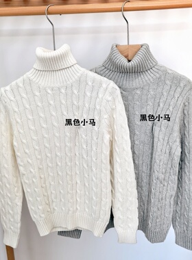 女士保暖毛衣 吉杼歆RL女装冬季高领麻花小马仔长袖棉线针织衫