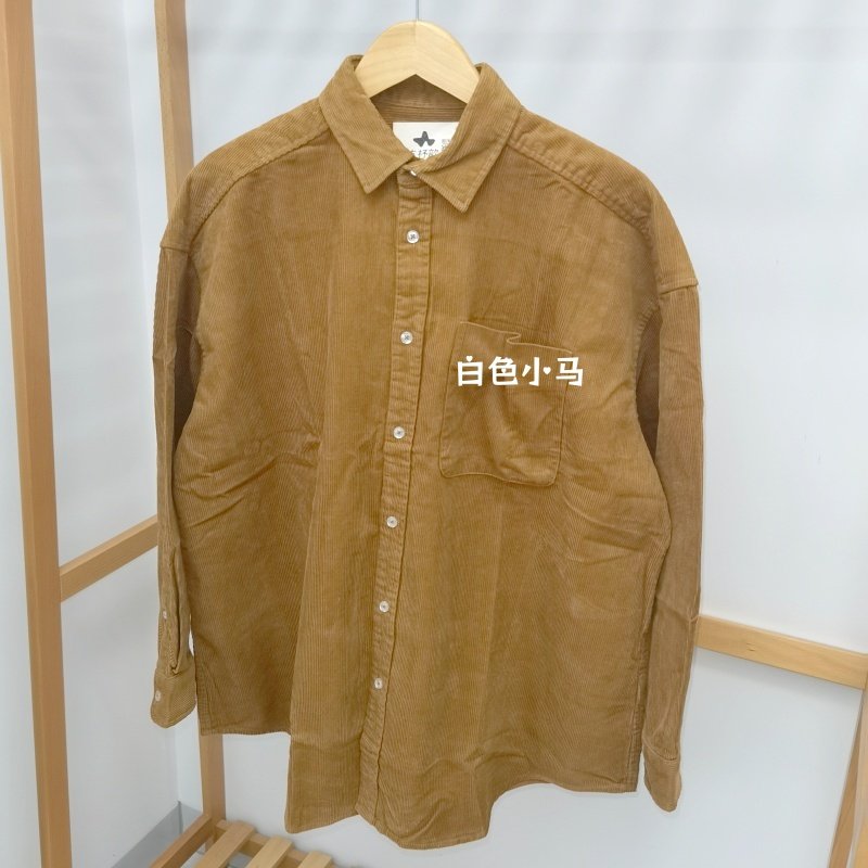 RL女士25宽松休闲小马灯芯绒衬衫