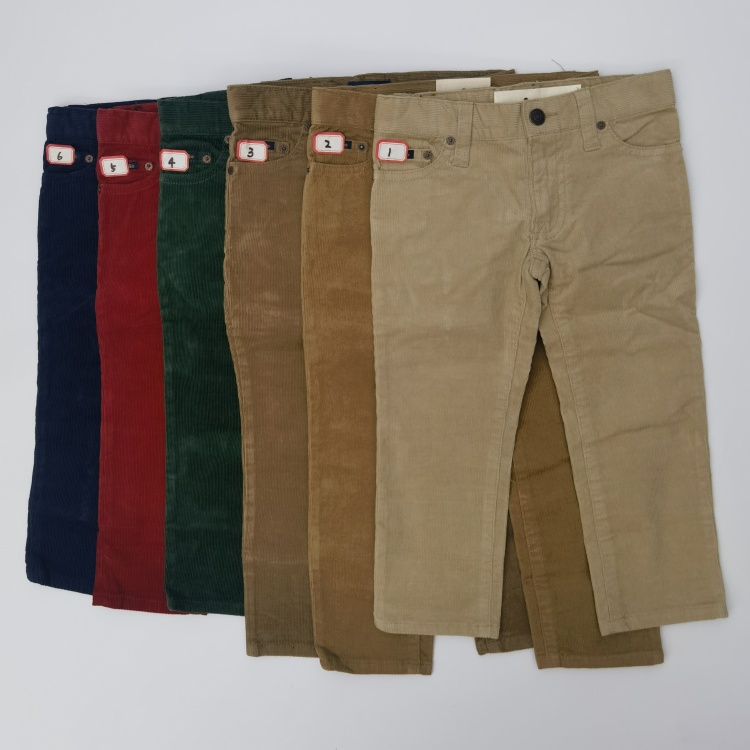 R儿童秋冬小灯芯绒休闲修身长裤