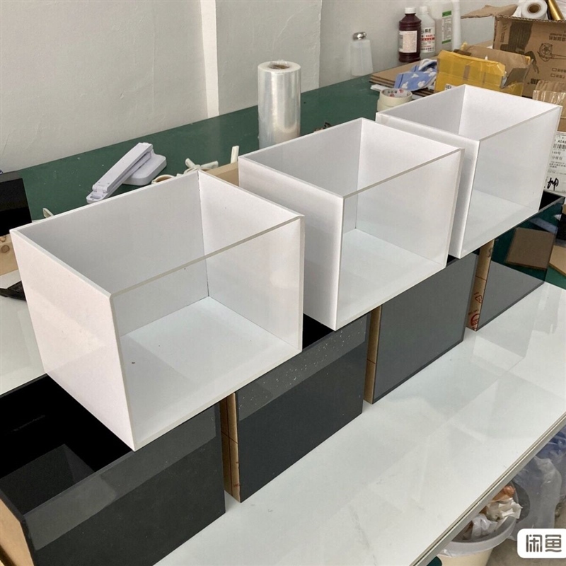 盒缸缸蛋龟发色鱼缸观赏缸龟缸家用定制亚克力亚克力鳄龟黑白