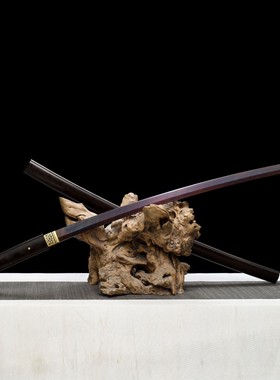 锻打刀剑手工锻打花纹钢扭转纹居合刀Katana硬宝剑冷兵器未开刃