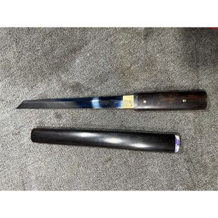 锻打刀剑淬火出品手工锻打素装黑檀木居合小唐横刀冷兵器未开刃