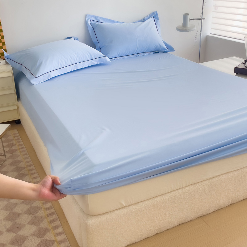 定做素色纯色全棉床笠床包纯棉床罩定制尺寸榻榻米席梦思保护套子