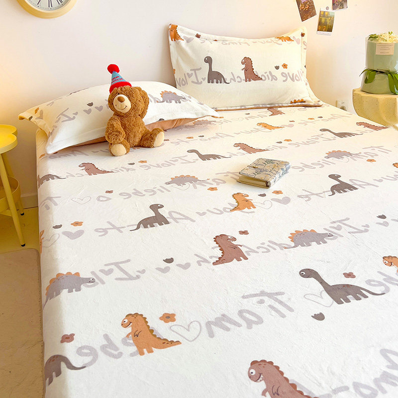 定做婴儿床笠秋冬季加厚牛奶绒新生儿童床单A类宝宝拼接床垫套罩