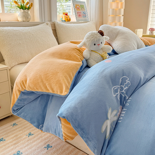 215 248 200 230 248m 229 定做定制加厚牛奶绒珊瑚绒被套被罩150