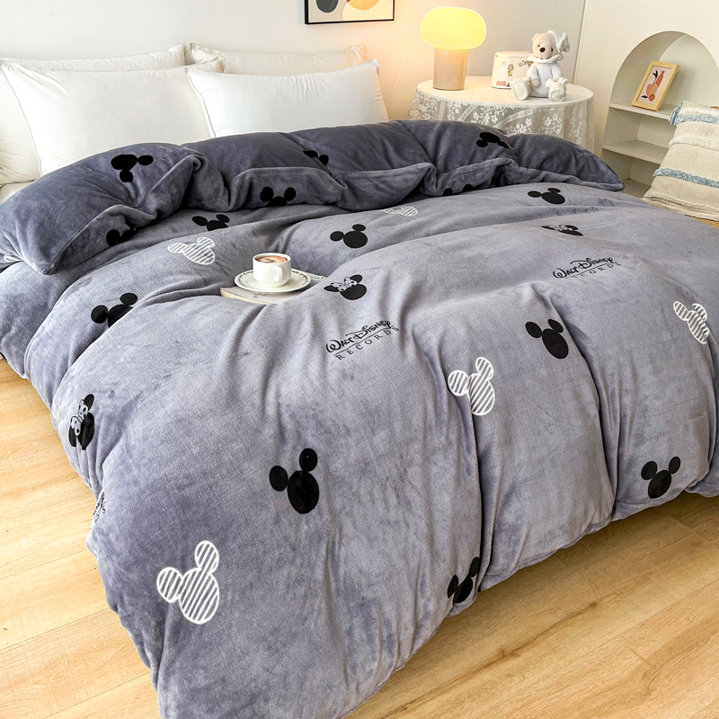 订制加厚牛奶绒毛绒被套被罩