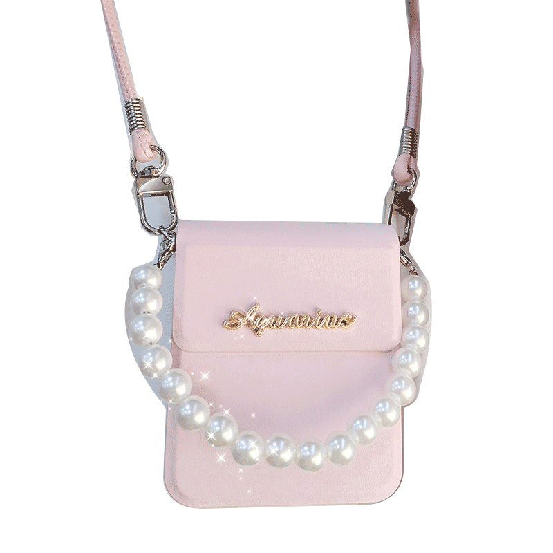 适用于荣耀magicvflip2手机壳新款pk折叠屏保护套超薄中轴全包小米mixflip2防摔粉色magicvflip斜跨手提蝴蝶