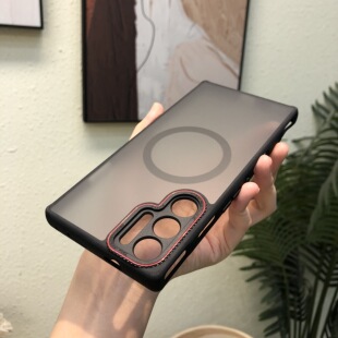 适用于红魔10pro+手机壳磁吸莱卡Nothing phone3apro新款Moto G power2025磨砂黑商务Gg Pixel 10Pro超薄防摔