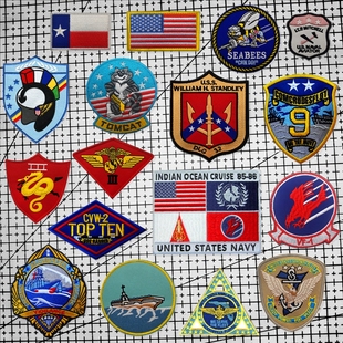 美国壮志凌云 刺绣魔术贴章VF-1飞行员士气章 TOPGUN臂章个性徽章