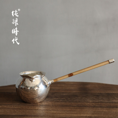纯银时代日式香妃竹把公道杯精致