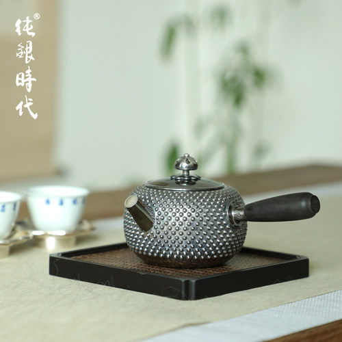 日式泡茶壶纯银时代纯银
