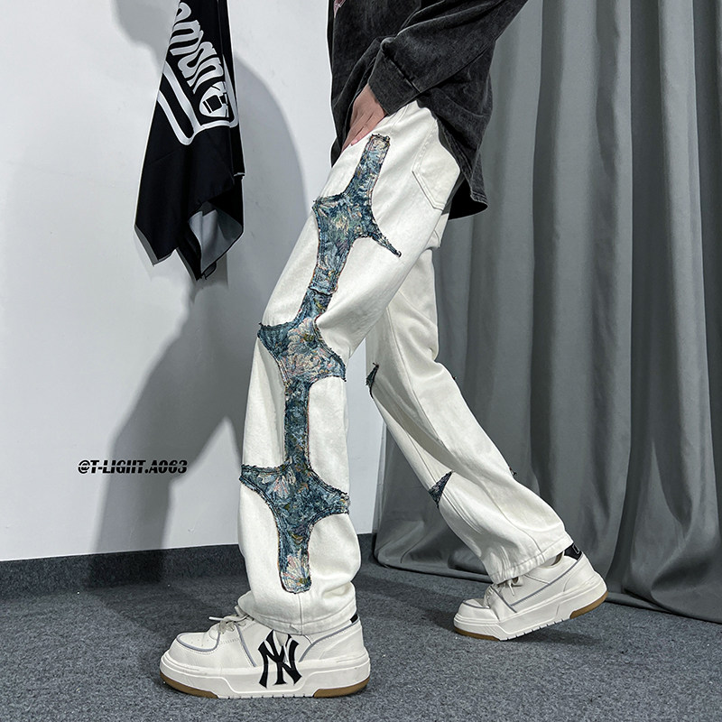 jm homme 春季美式高街我爱文艺美型男ASURA大码男装新款休闲裤子