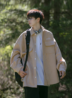 jm homme春季ins国潮长袖衬衫BELLKEN早起工作室宽松休闲百搭衬衣