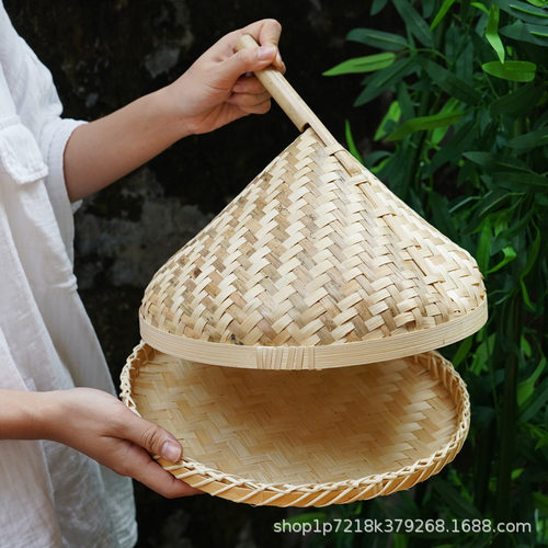 竹编锅盖家用特色菜竹编甲鱼盖子