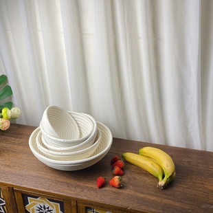 越南藤编面包发酵篮圆形烤干烘干收纳欧式 发酵篮亚马逊ebay新款