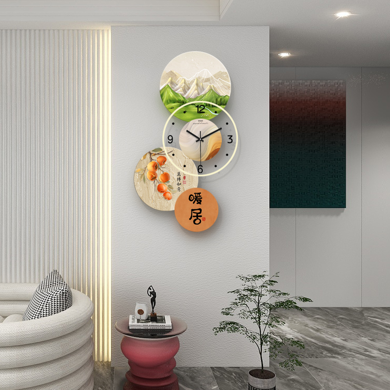 天丽鸟钟表餐厅轻奢创意客厅挂钟