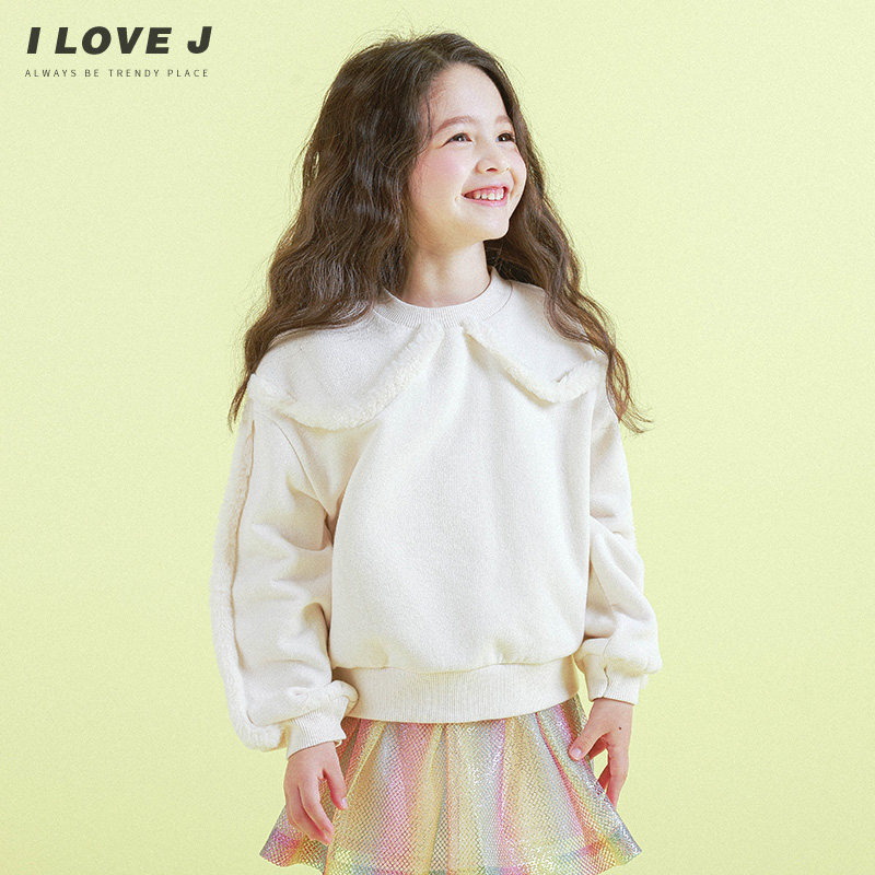 ILOVEJ童装洋气毛绒拼接卫衣T恤加厚儿童冬装百搭女童上衣JUWTO06,童装/婴儿装/亲子装,卫衣/绒衫,淘宝优惠券,粉丝福利购,淘宝优惠卷