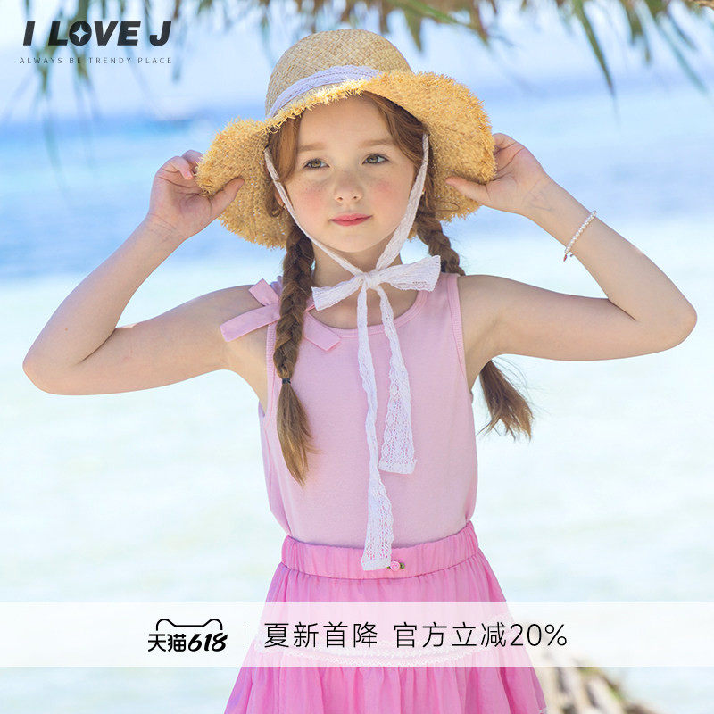 ILOVEJ韩国童装26夏新款女童公主风无袖背心儿童短袖上衣/JYUTO02