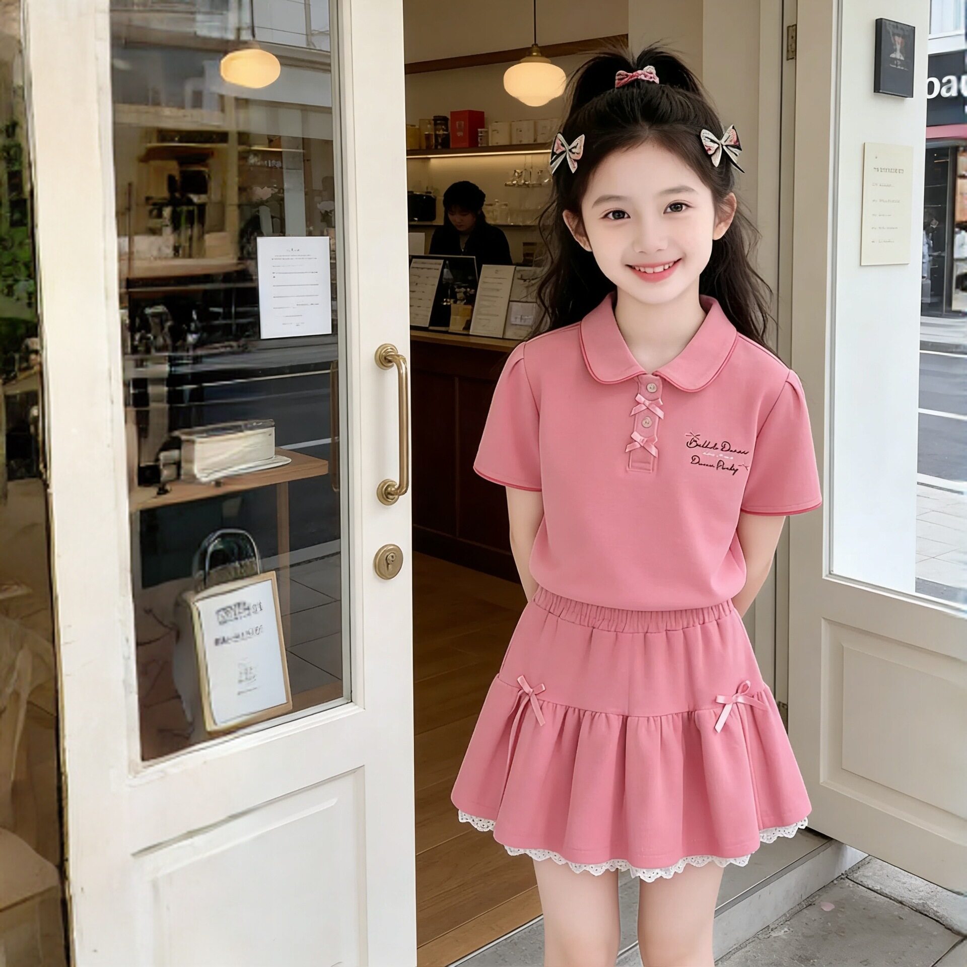 专柜正品中小学生韩系风运动套装