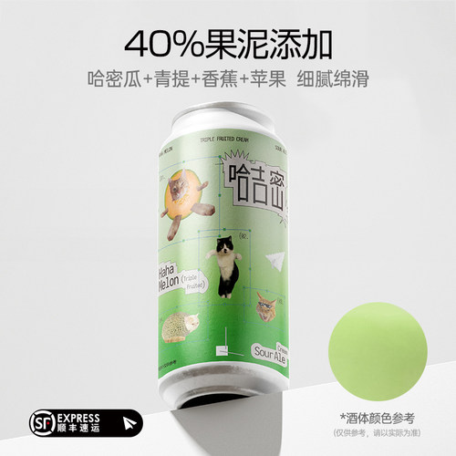 纸飞机酿造 哈吉密三倍水果冰激凌酸艾尔 国产纸飞机精酿果泥啤酒