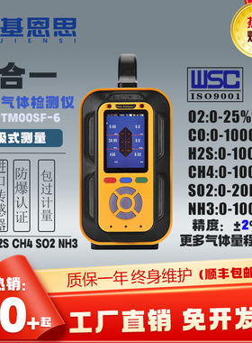 基恩思防爆型泵吸式六合一气体检测仪器可测泄漏浓度分析PTM600-6