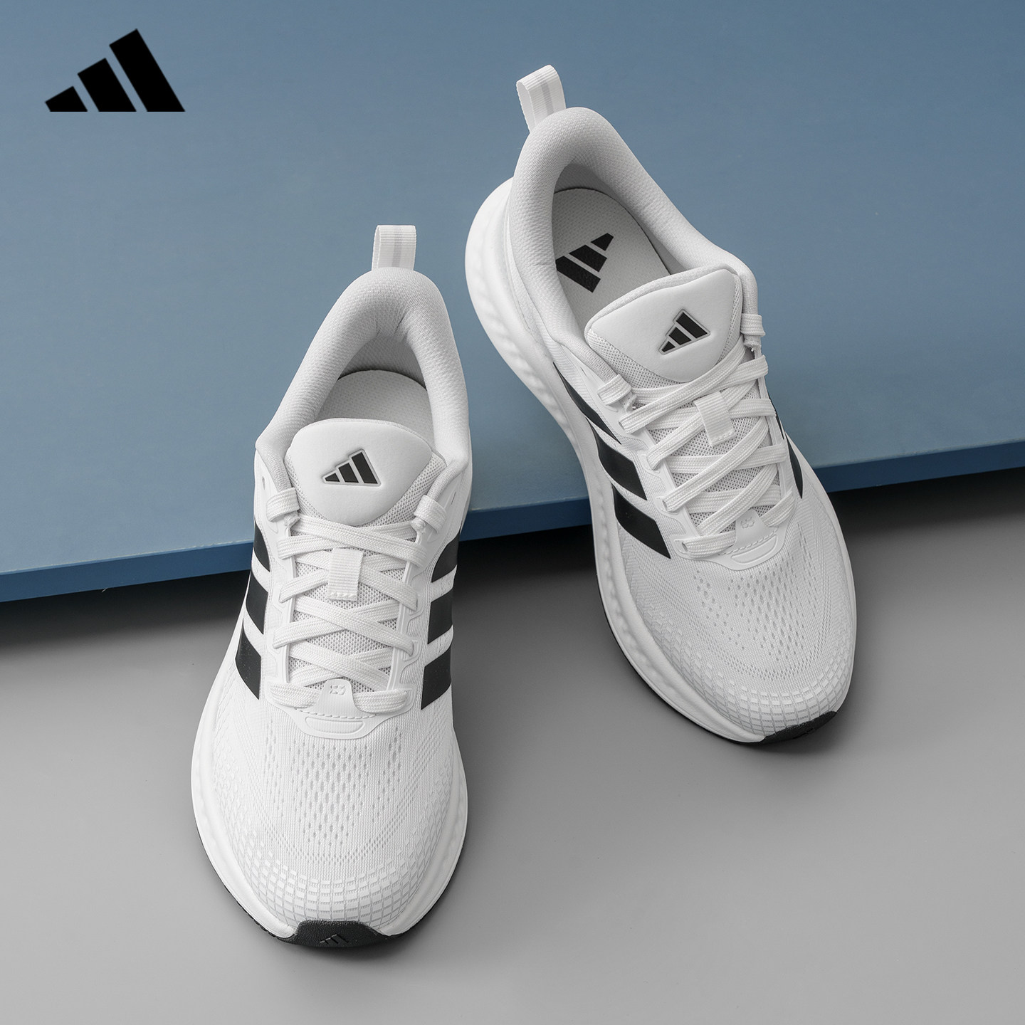 Adidas阿迪达斯跑鞋夏季新款男鞋女鞋网面透气运动跑步鞋KZ6671