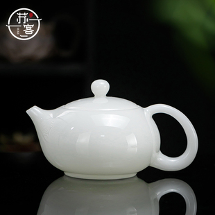 苏客冰种璞玉茶壶单壶陶瓷高端白瓷泡茶家用办公室高级感2025新款