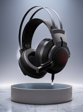 双飞燕血手幽灵(bloody)J450头戴式耳机耳麦USB7.1电竞游戏专用款