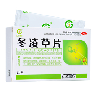 广宇冬凌草片24片/盒 清热利咽止痛声音嘶哑扁桃体炎口腔炎