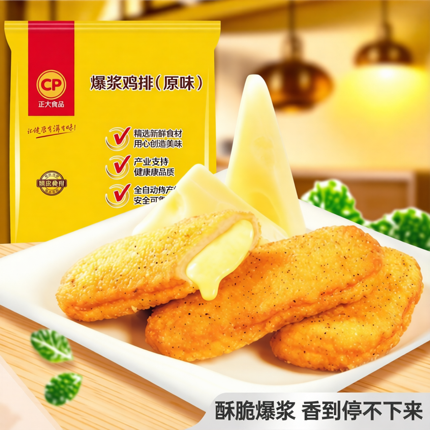 【2袋包邮】空气炸锅盐酥鸡爆浆鸡排鸡肉洋葱圈孜然鸡柳薯乐鸡块