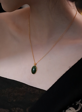 SUMOJEWEL《佩玉》新中式复古文艺轻奢气质高级感女款碧玉项链