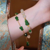 新中式 SUMOJEWEL 一弧春 复古淡雅清新秀丽寓意福禄手链