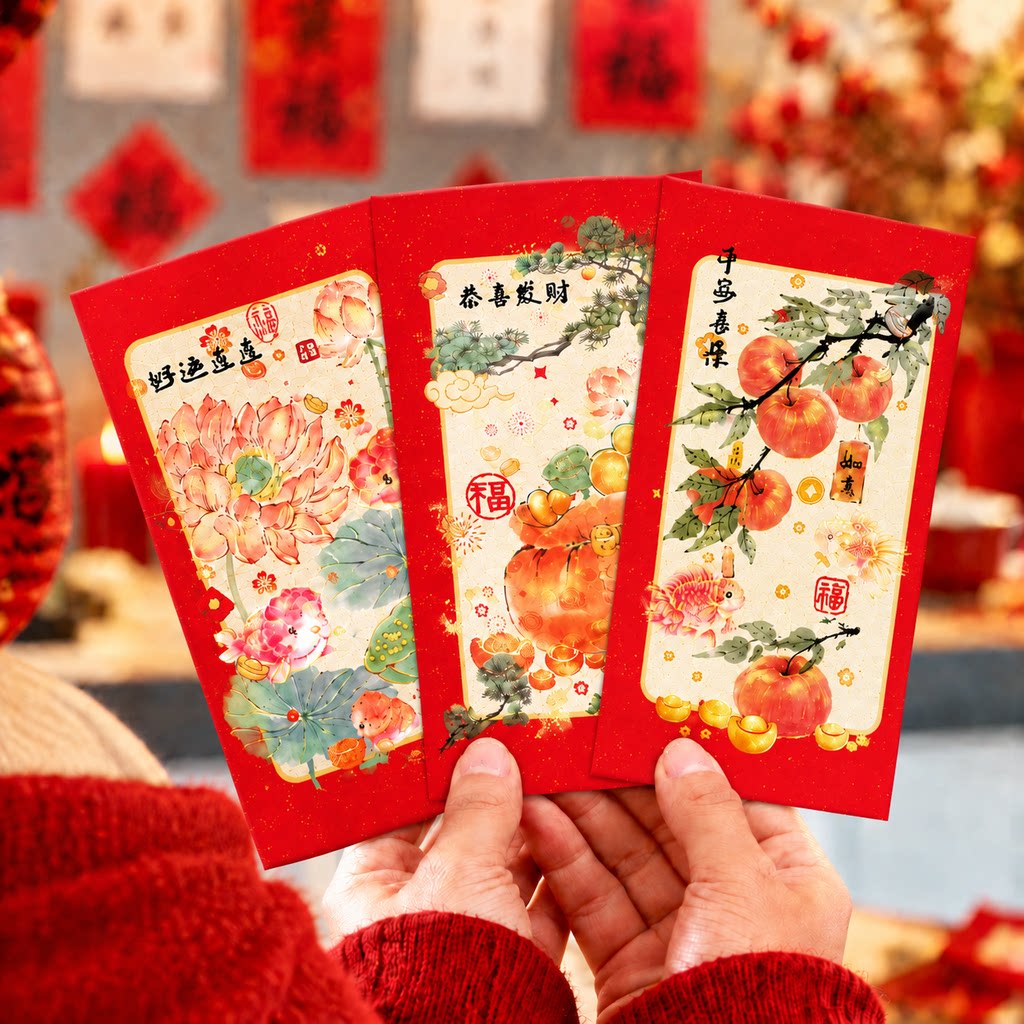 2027羊年个性创意新款卡通可爱生肖红包新年春节压岁水墨风利是封