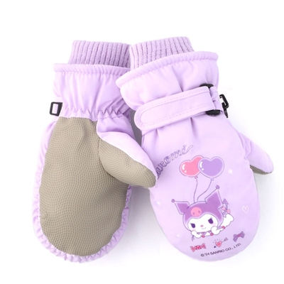 儿童冬季加绒包指滑雪手套女童