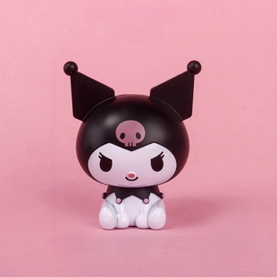 库洛米摆件酷乐米装 饰骷髅米玩偶小号塑料卡通可爱娃娃儿童玩具新