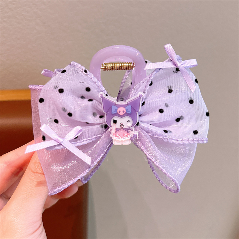 网纱蝴蝶结发夹女童抓夹