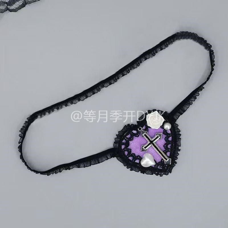 手作Lolita亚文化小物心形眼罩