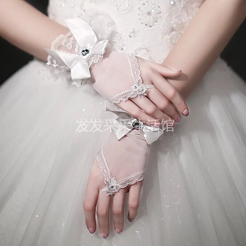 洛丽塔Lolita新娘手套蝴蝶结