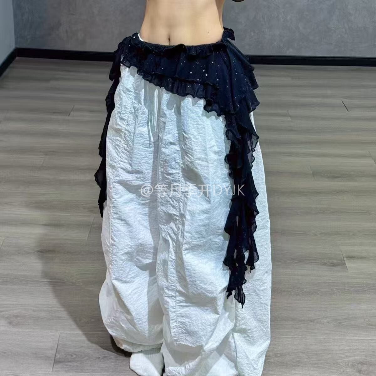 小众舞蹈臀巾蕾丝花边屁帘叠穿裙