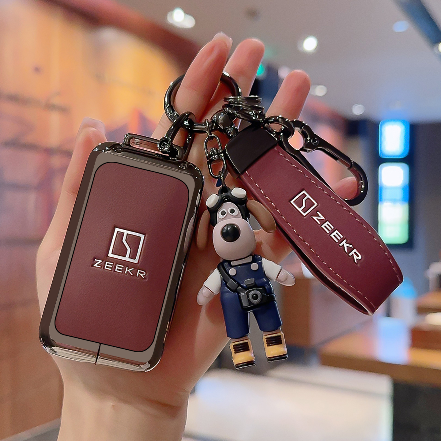 合金真皮高端轻奢极氪钥匙套