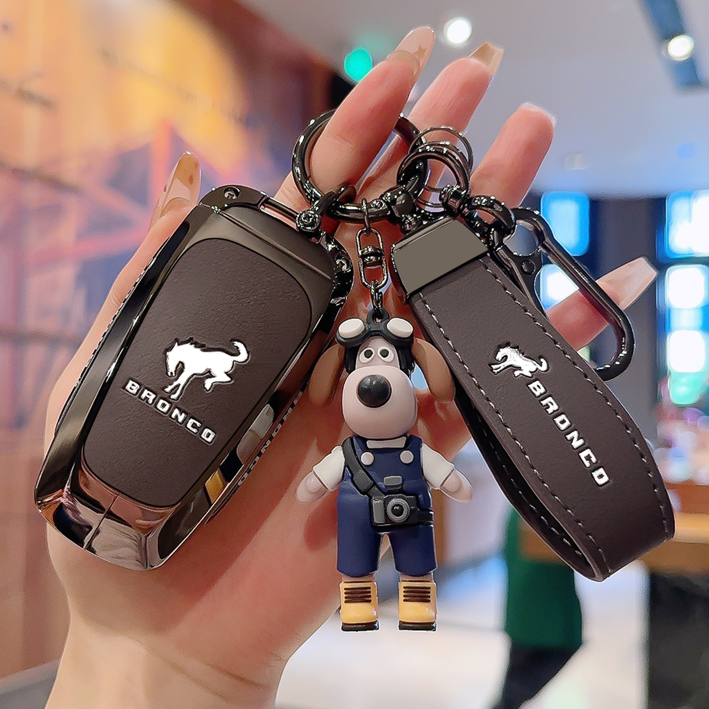 合金真皮高端轻奢烈马钥匙套